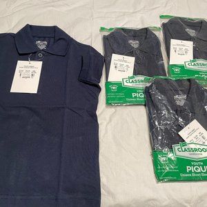 3 youth unisex uniform shirts Size 5/6 New with tags